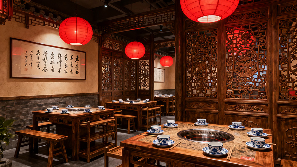 中式風(fēng)格火鍋店