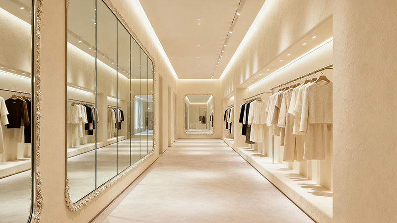 奶油風(fēng)服裝店鋪裝修效果圖